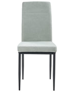 Set of 4 Dining Chairs RINER Fabric Light Green