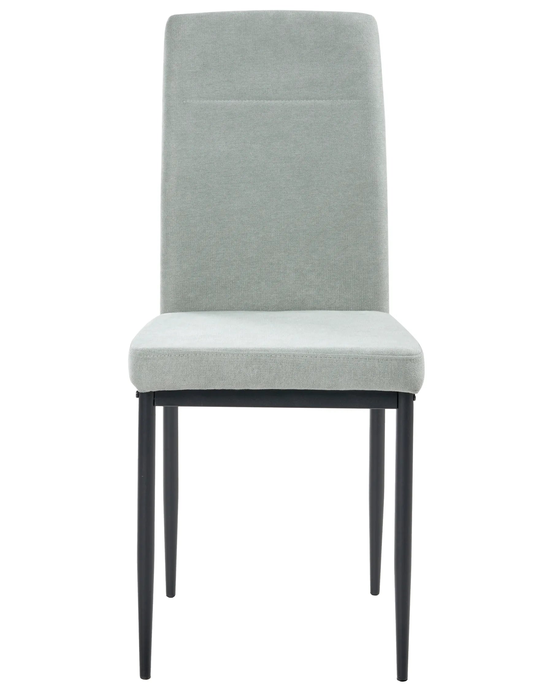 Set of 4 Dining Chairs RINER Fabric Light Green