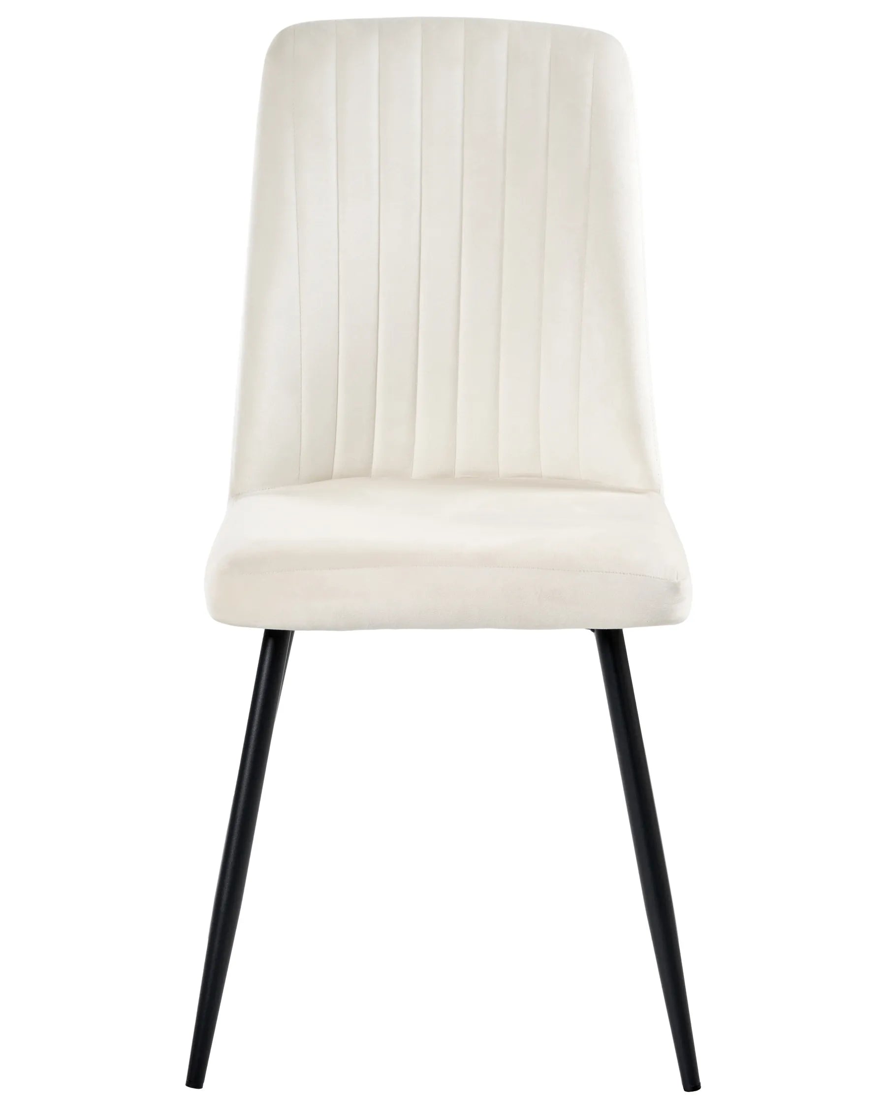 Set of 4 Dining Chairs KIRBY Velvet Off-White