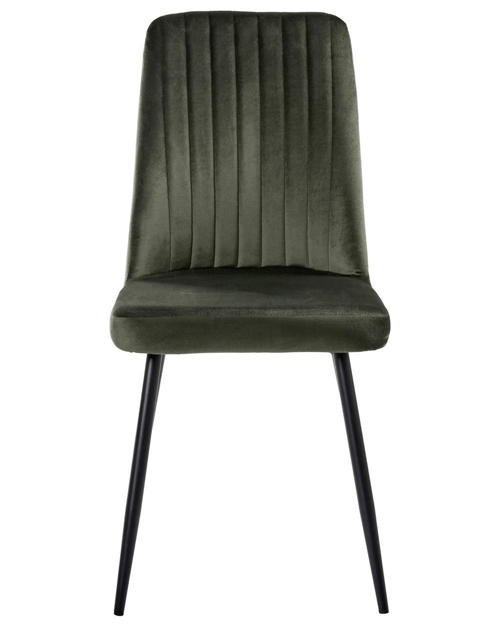 Set of 4 Dining Chairs KIRBY Velvet Dark Green