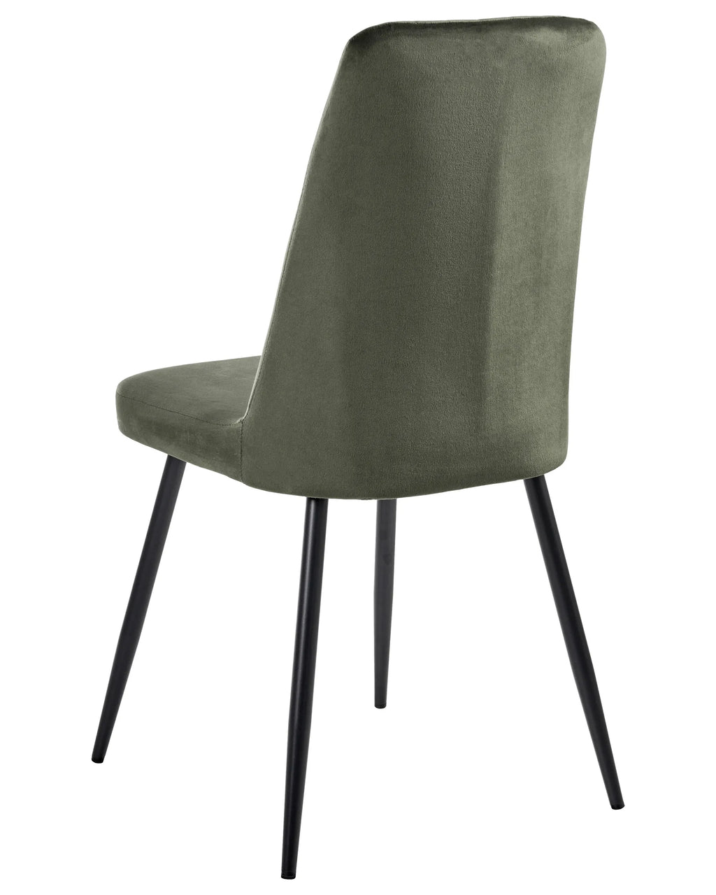 Set of 4 Dining Chairs KIRBY Velvet Dark Green