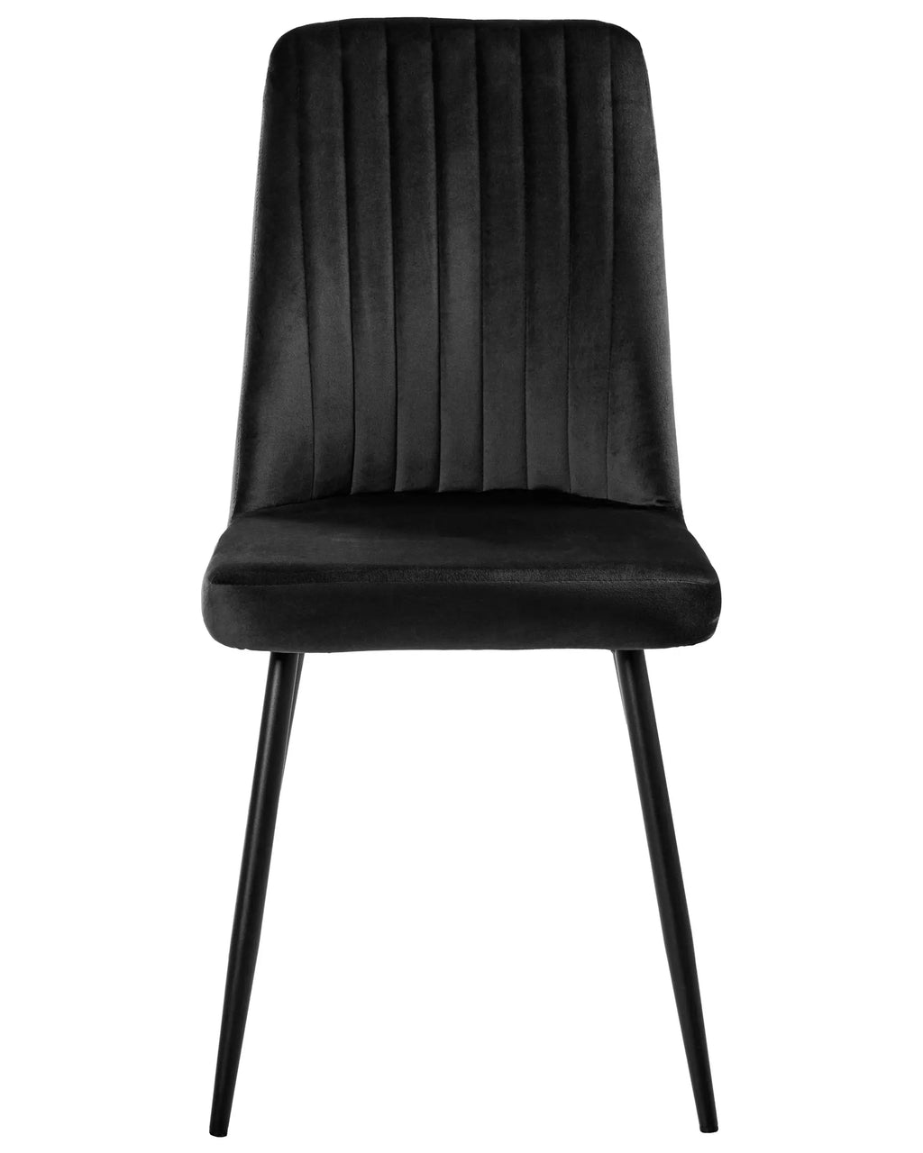 Set of 4 Dining Chairs KIRBY Velvet Black