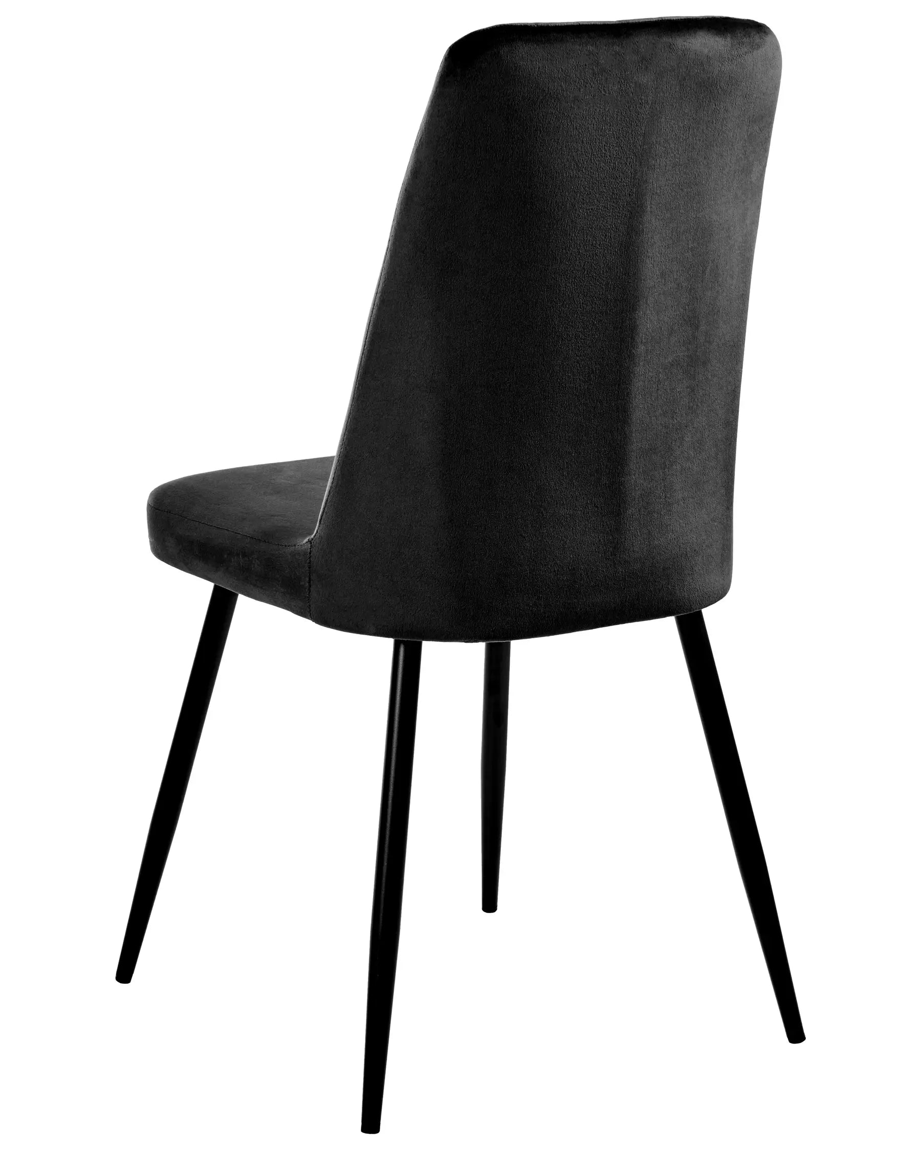 Set of 4 Dining Chairs KIRBY Velvet Black