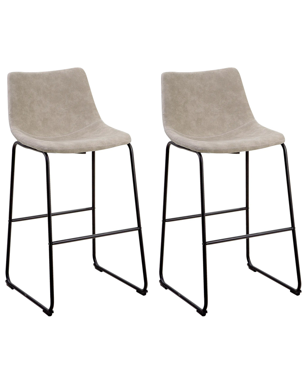 Set of 2 Bar Chairs FRANKS Beige