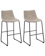 Set of 2 Bar Chairs FRANKS Beige