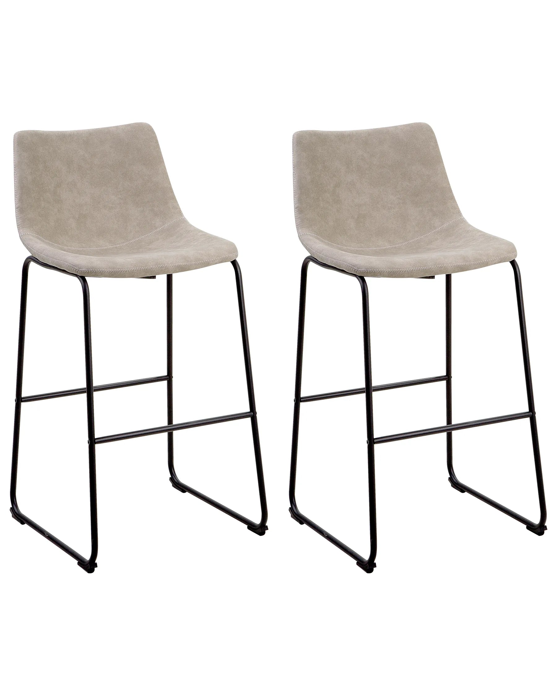 Set of 2 Bar Chairs FRANKS Beige
