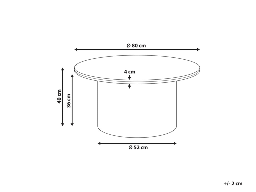 Coffee Table DORA Ceramic Black