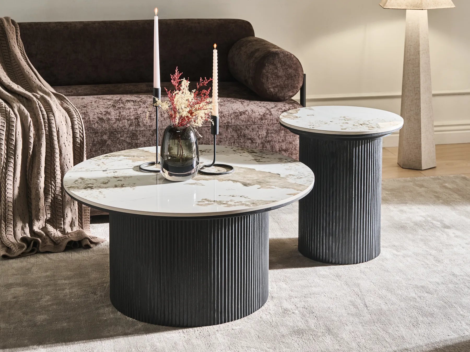 Side Table DORA Ceramic Black