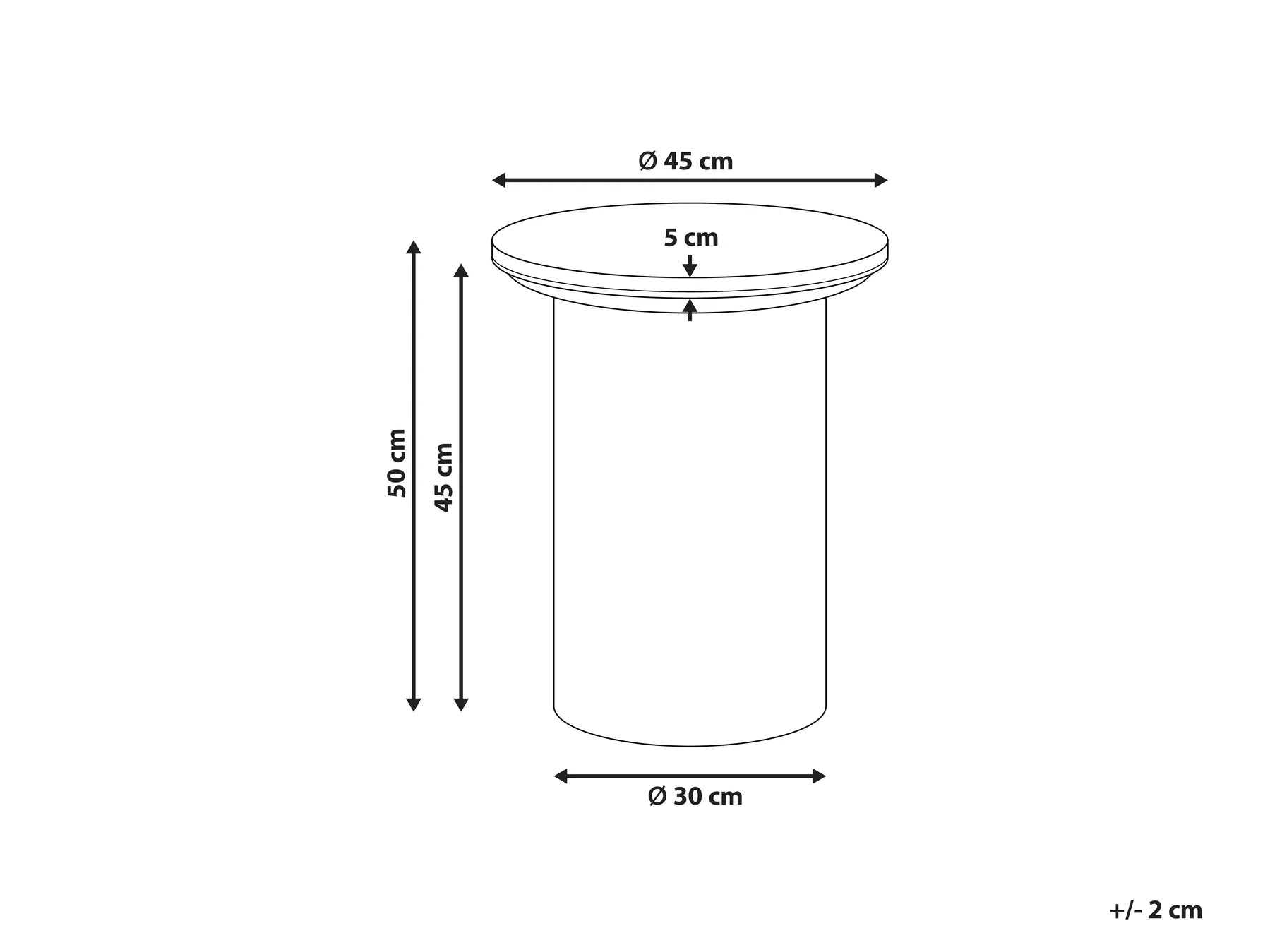 Side Table DORA Ceramic Black