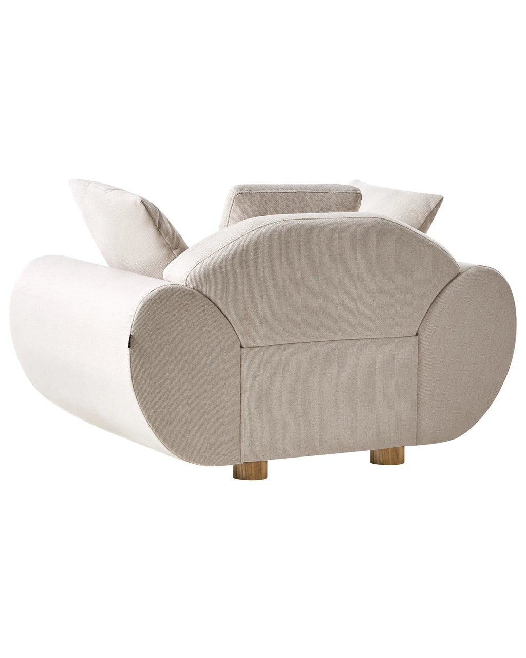 Armchair RINGEL with Cushions Fabric Light Beige