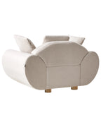 Armchair RINGEL with Cushions Fabric Light Beige