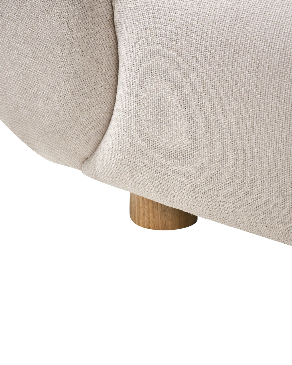 Armchair RINGEL with Cushions Fabric Light Beige