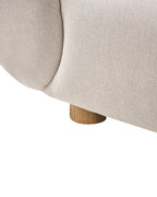 Armchair RINGEL with Cushions Fabric Light Beige