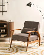 Armchair SKARA Faux Leather Dark Brown