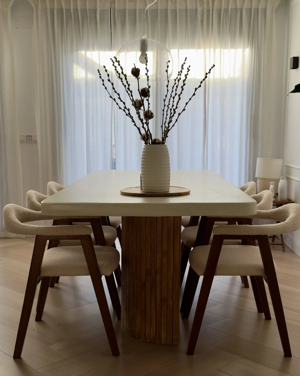 Set of 2 Dining Chairs ONECO Wood Dark Brown