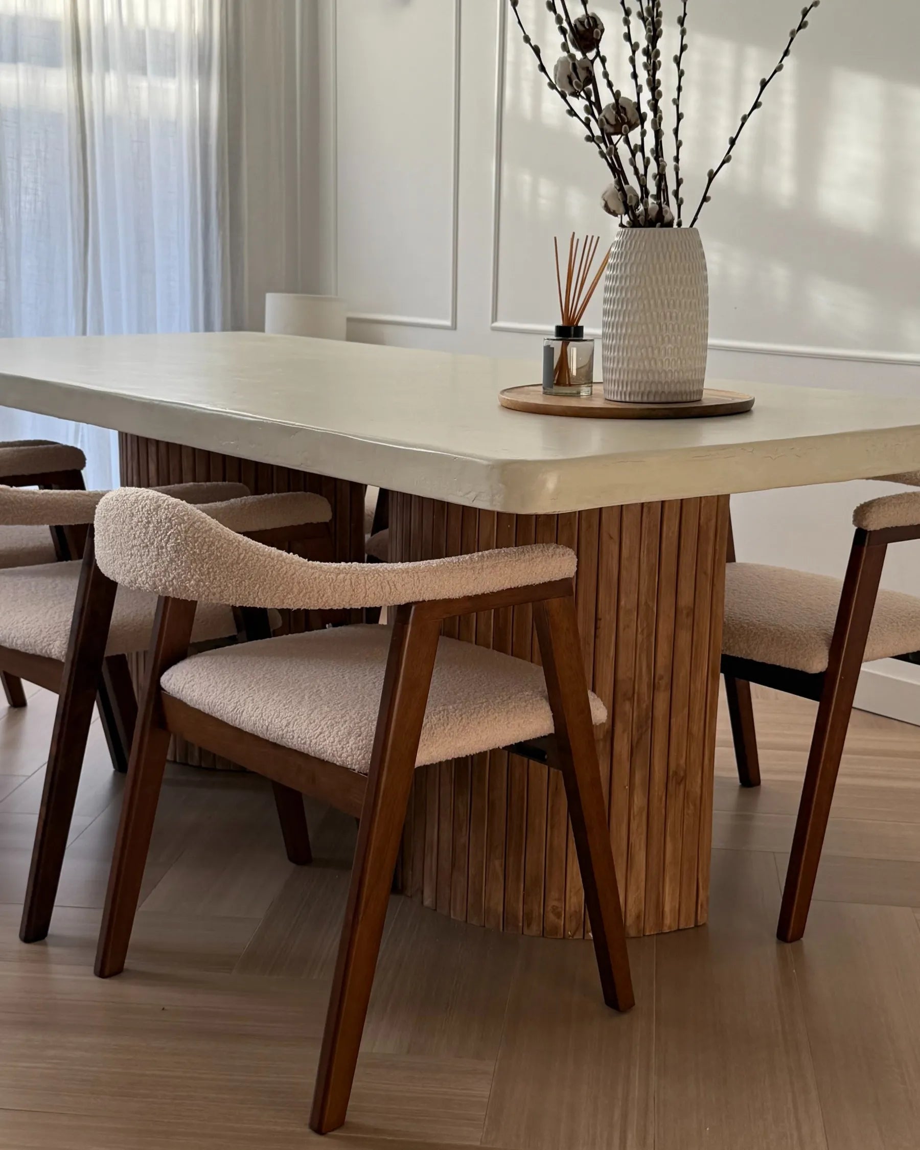 Set of 2 Dining Chairs ONECO Wood Dark Brown