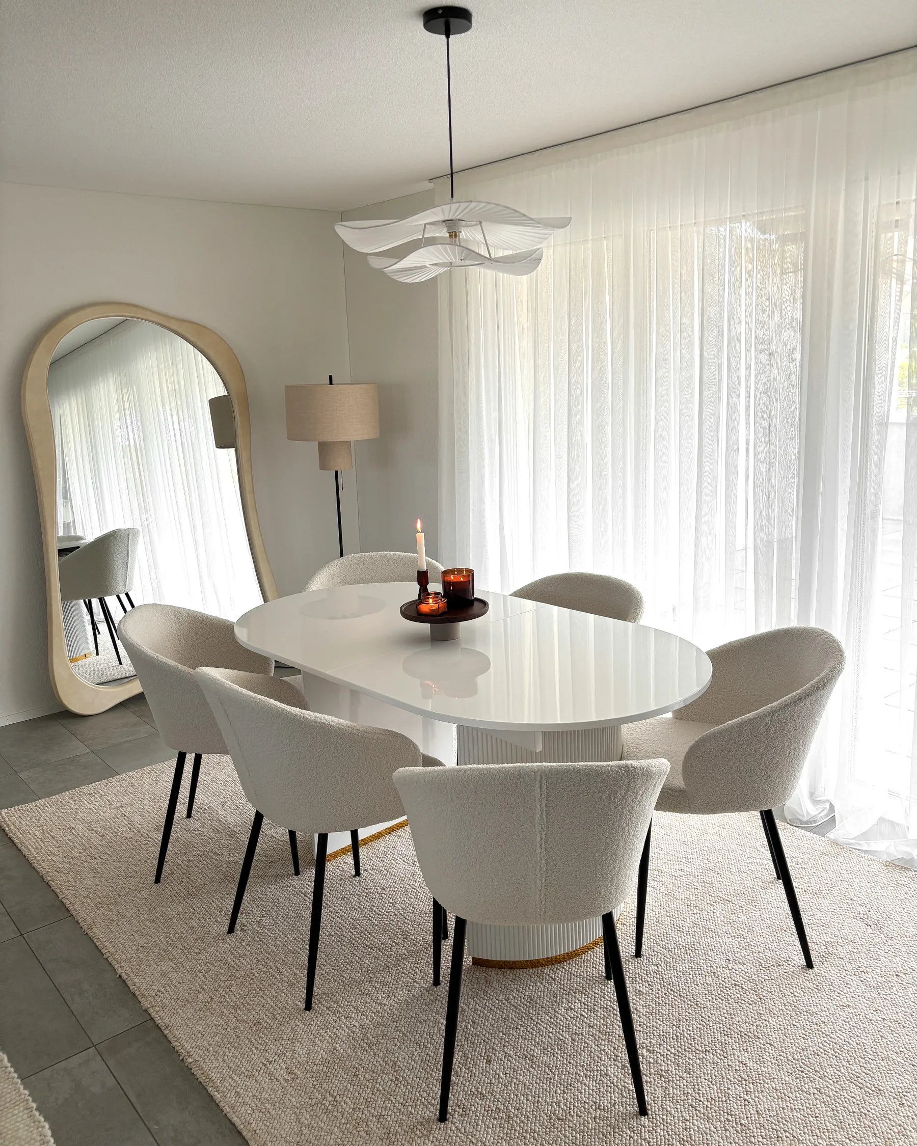 Extending Dining Table DULVERTON White 160/200 cm 90 cm