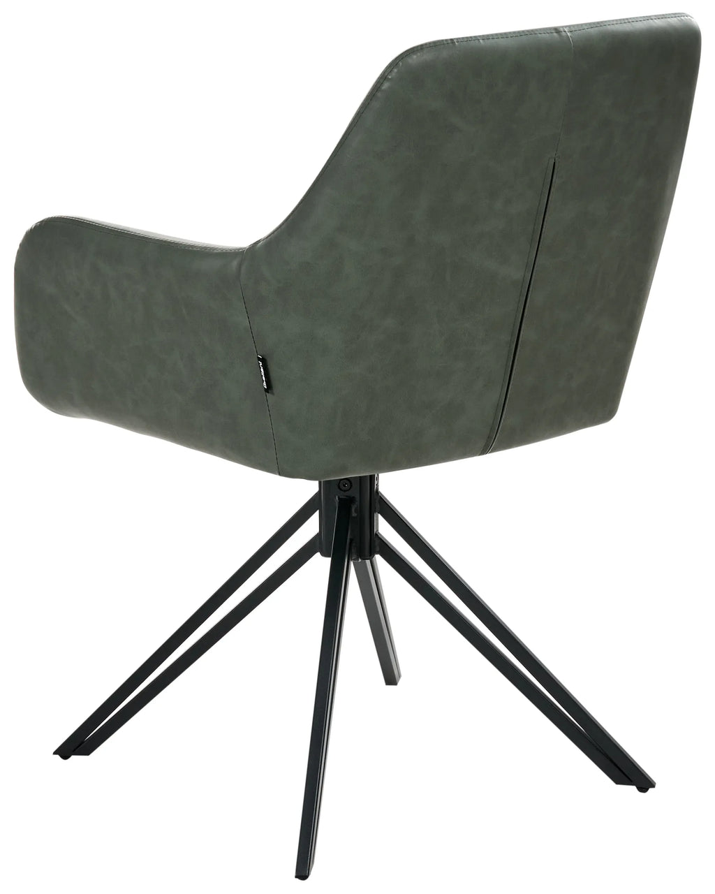 Set of 2 Dining Chairs SANSARC Faux Leather Dark Green
