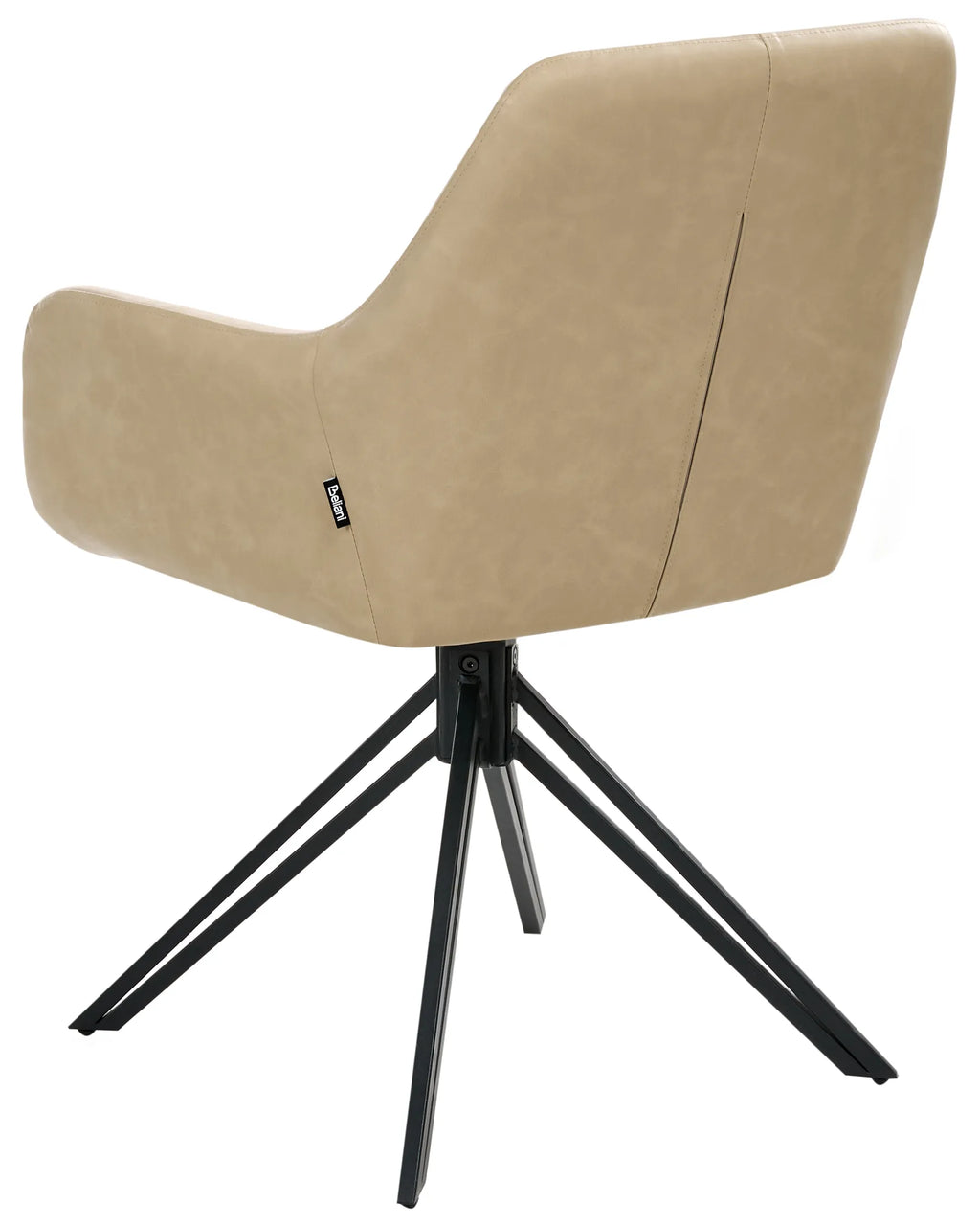 Set of 2 Dining Chairs SANSARC Faux Leather Beige