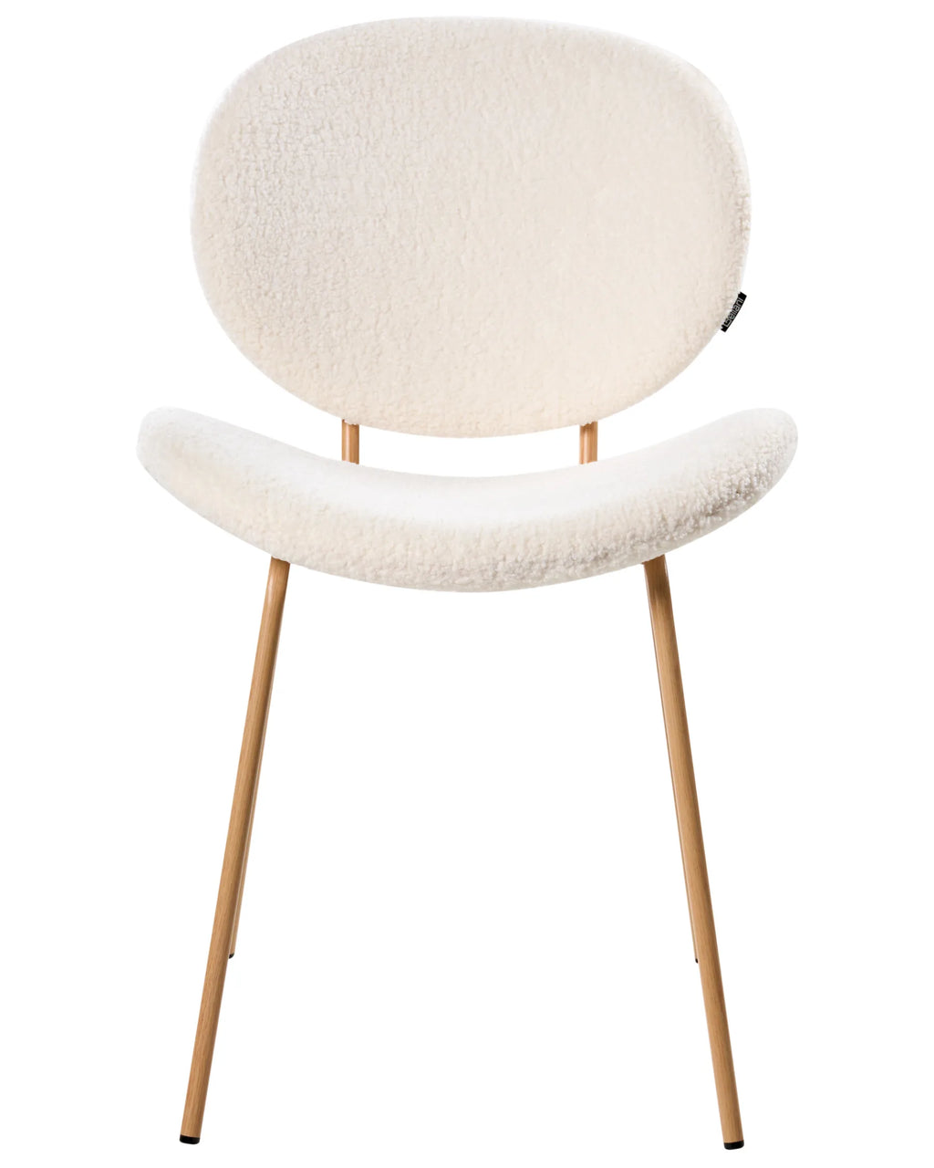Set of 2 Dining Chairs LUANA Boucle White