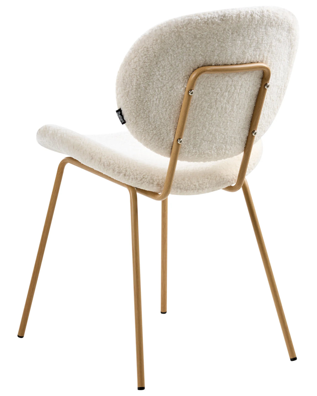 Set of 2 Dining Chairs LUANA Boucle White
