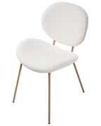Set of 2 Dining Chairs LUANA Boucle White