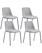 Set of 4 Dining Chairs TILLER Fabric Grey