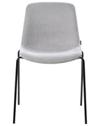 Set of 4 Dining Chairs TILLER Fabric Grey