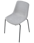 Set of 4 Dining Chairs TILLER Fabric Grey
