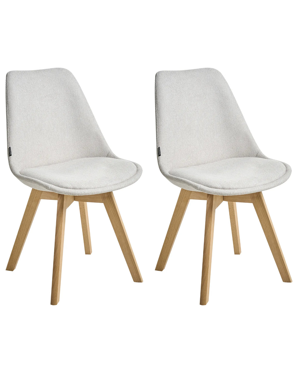 Set of 2 Dining Chairs DAKOTA II Fabric Off-White
