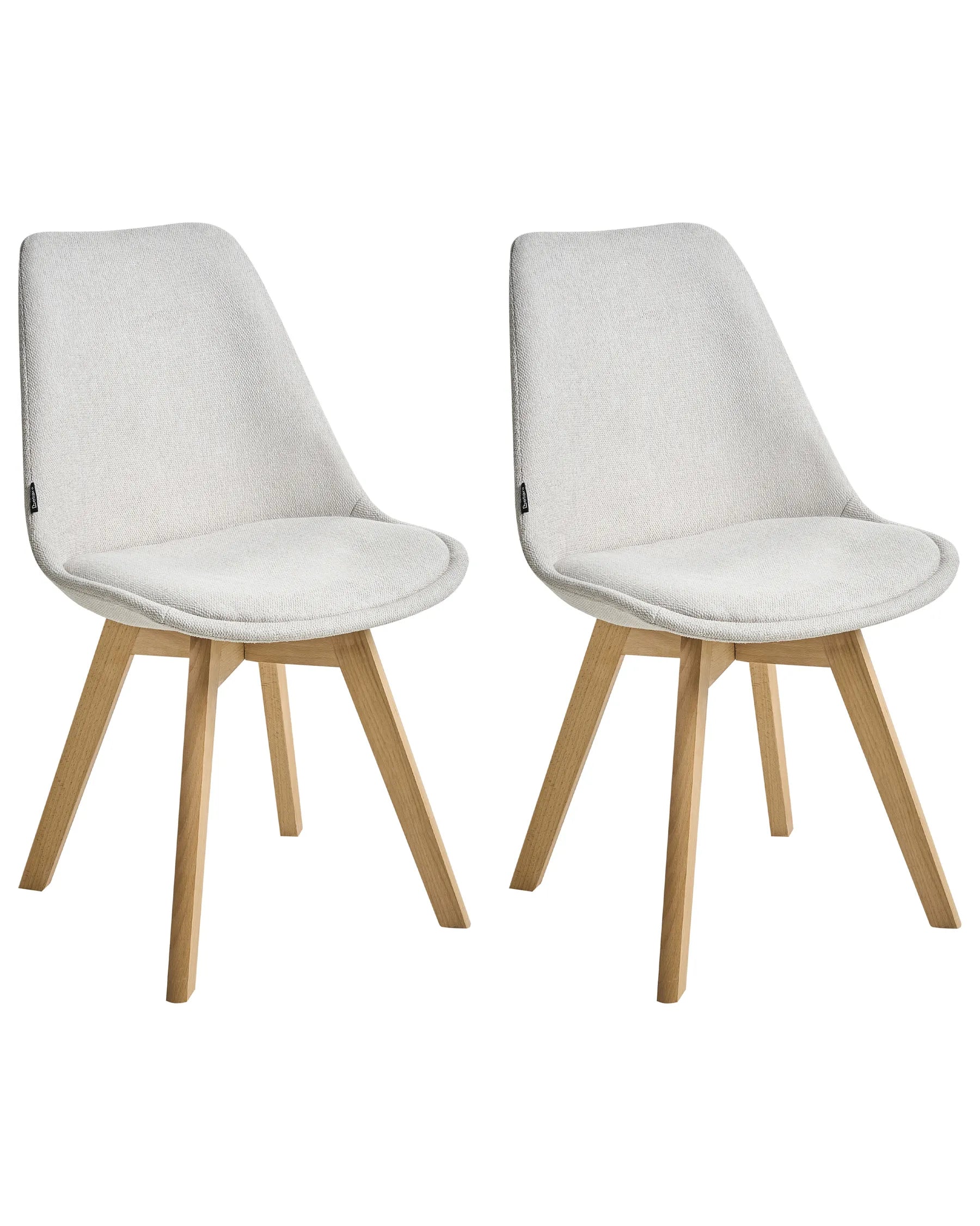 Set of 2 Dining Chairs DAKOTA II Fabric Off-White