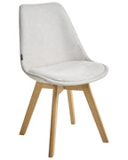 Set of 2 Dining Chairs DAKOTA II Fabric Off-White