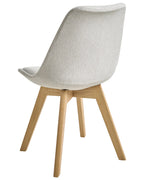 Set of 2 Dining Chairs DAKOTA II Fabric Off-White