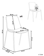 Set of 4 Dining Chairs TILLER Fabric Grey