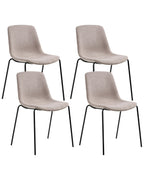 Set of 4 Dining Chairs TILLER Fabric Beige