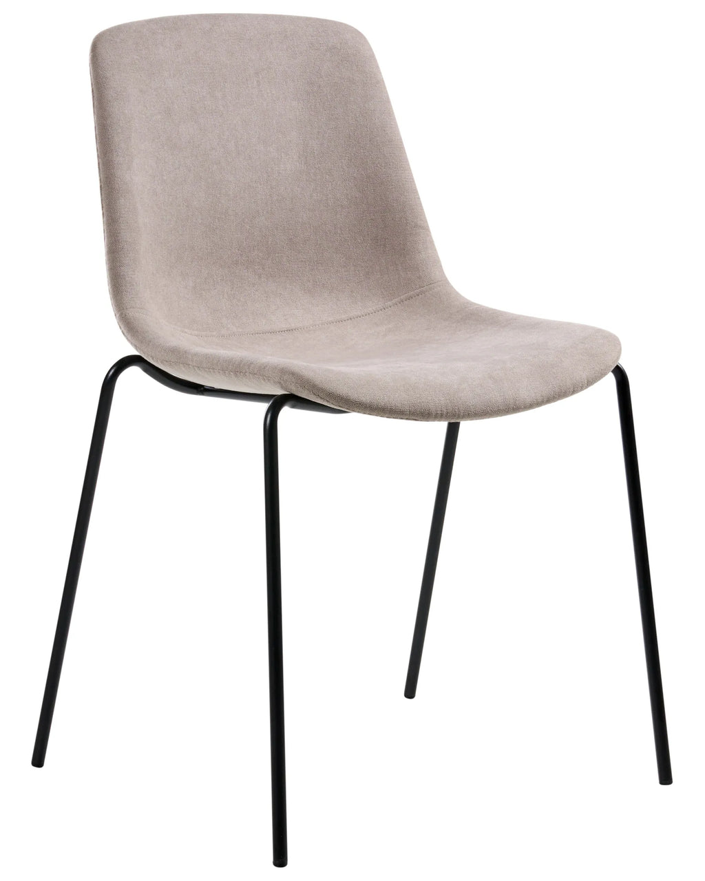 Set of 4 Dining Chairs TILLER Fabric Beige