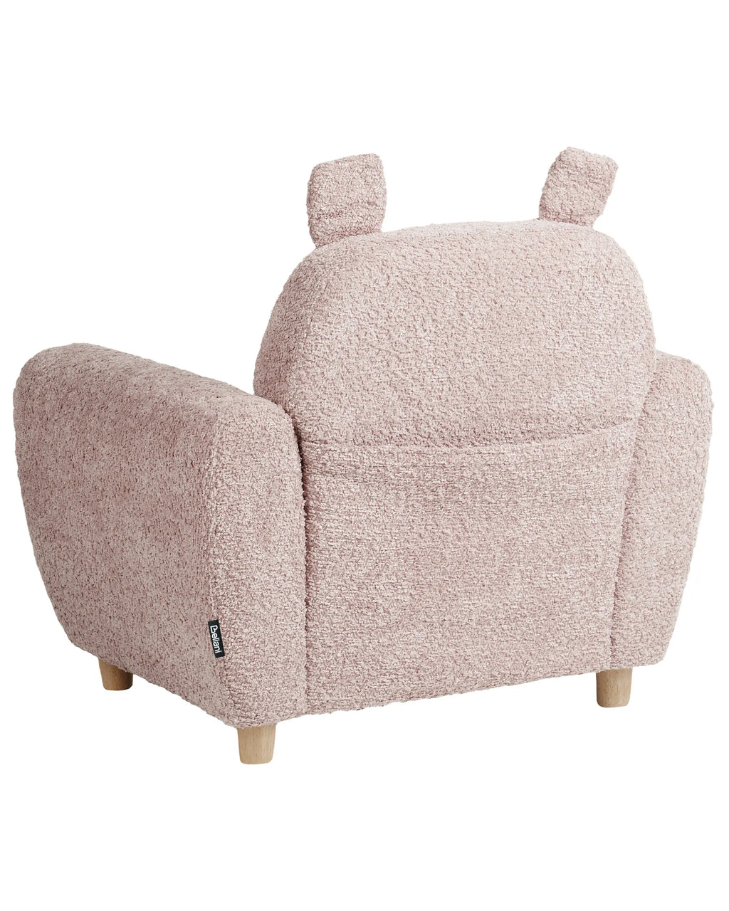 Kids Armchair Hippo MARIBO Boucle Pastel Pink