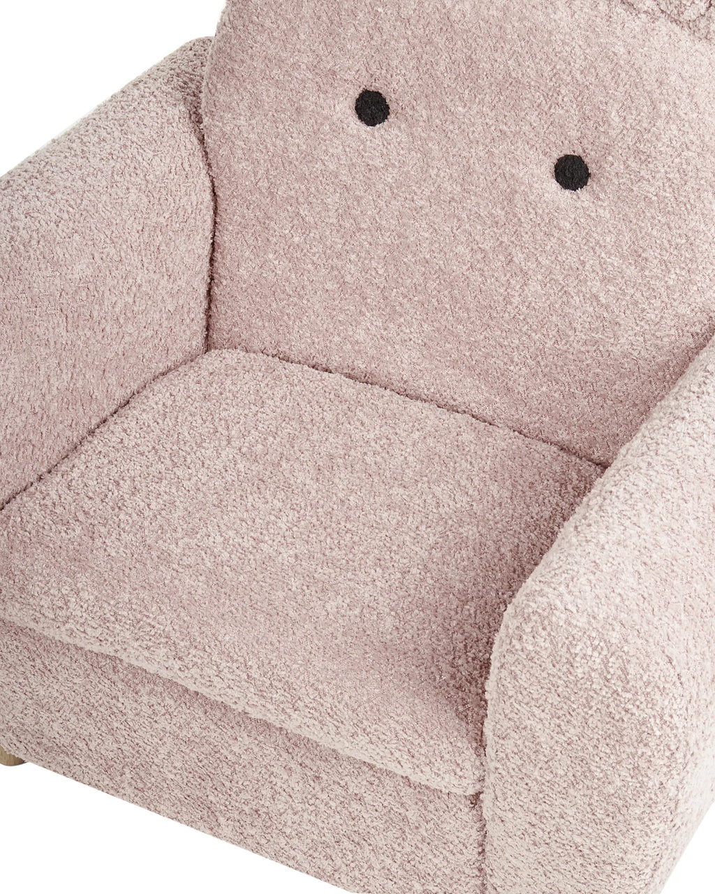 Kids Armchair Hippo MARIBO Boucle Pastel Pink