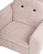 Kids Armchair Hippo MARIBO Boucle Pastel Pink