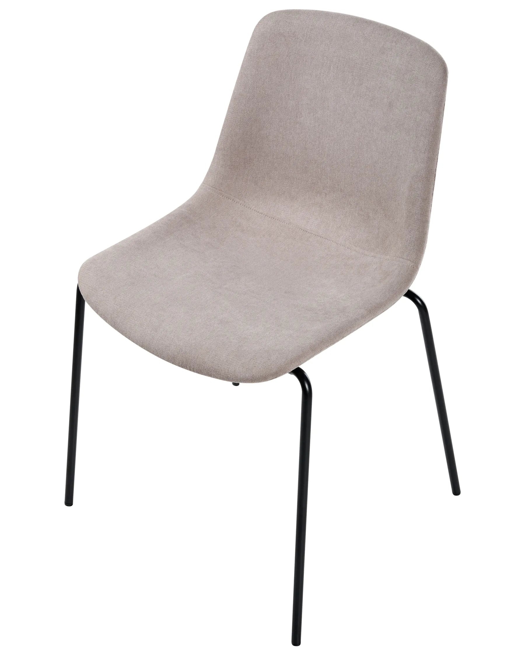 Set of 4 Dining Chairs TILLER Fabric Beige