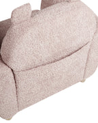 Kids Armchair Hippo MARIBO Boucle Pastel Pink
