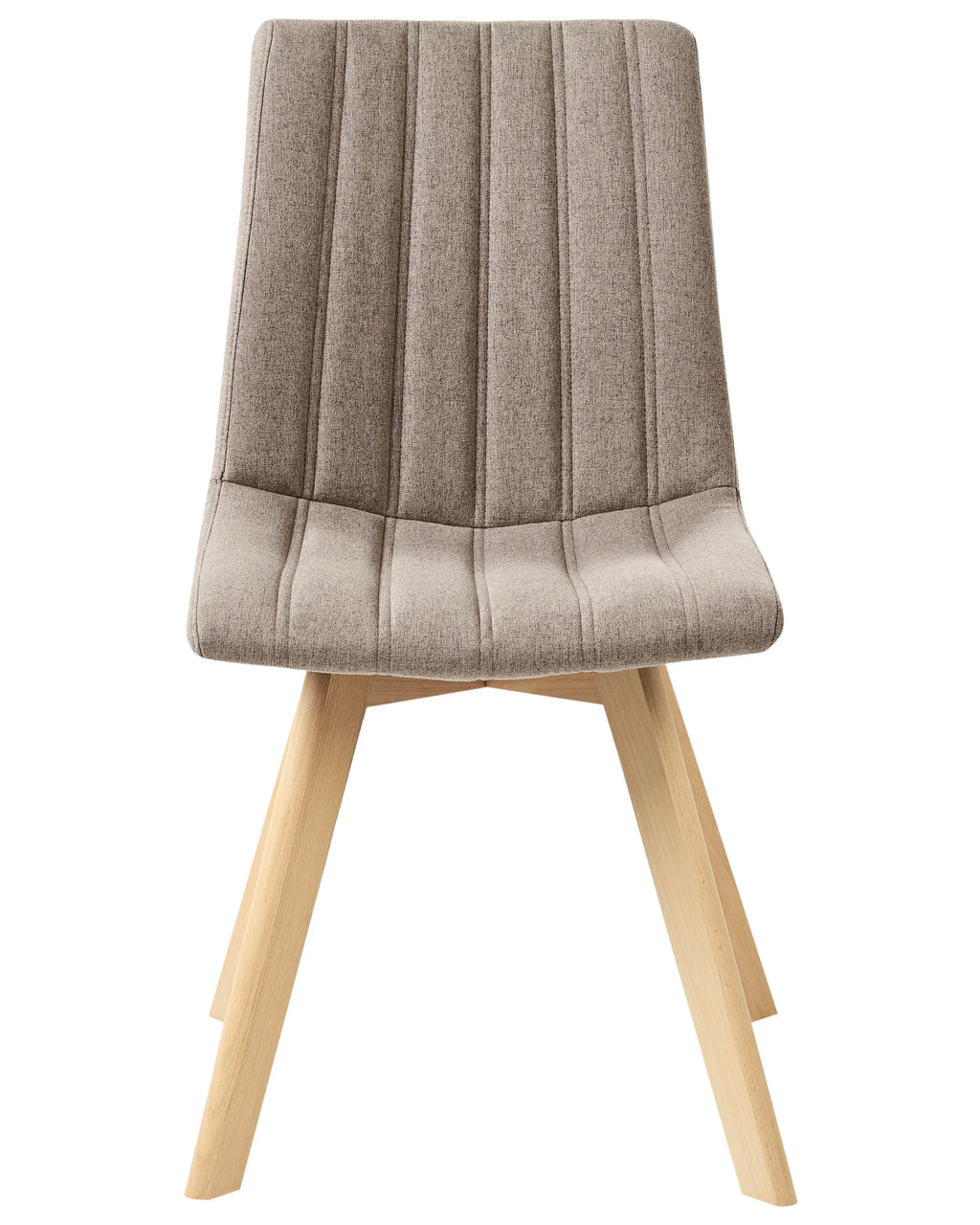 Set of 2 Dining Chairs CALGARY Fabric Brown