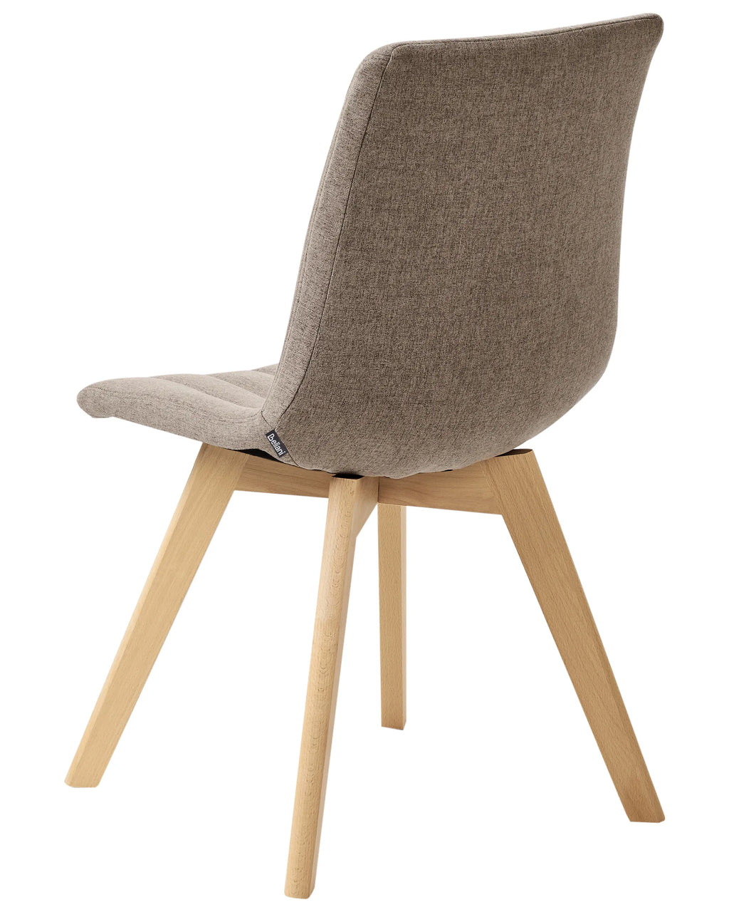 Set of 2 Dining Chairs CALGARY Fabric Brown