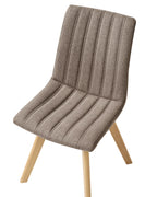 Set of 2 Dining Chairs CALGARY Fabric Brown