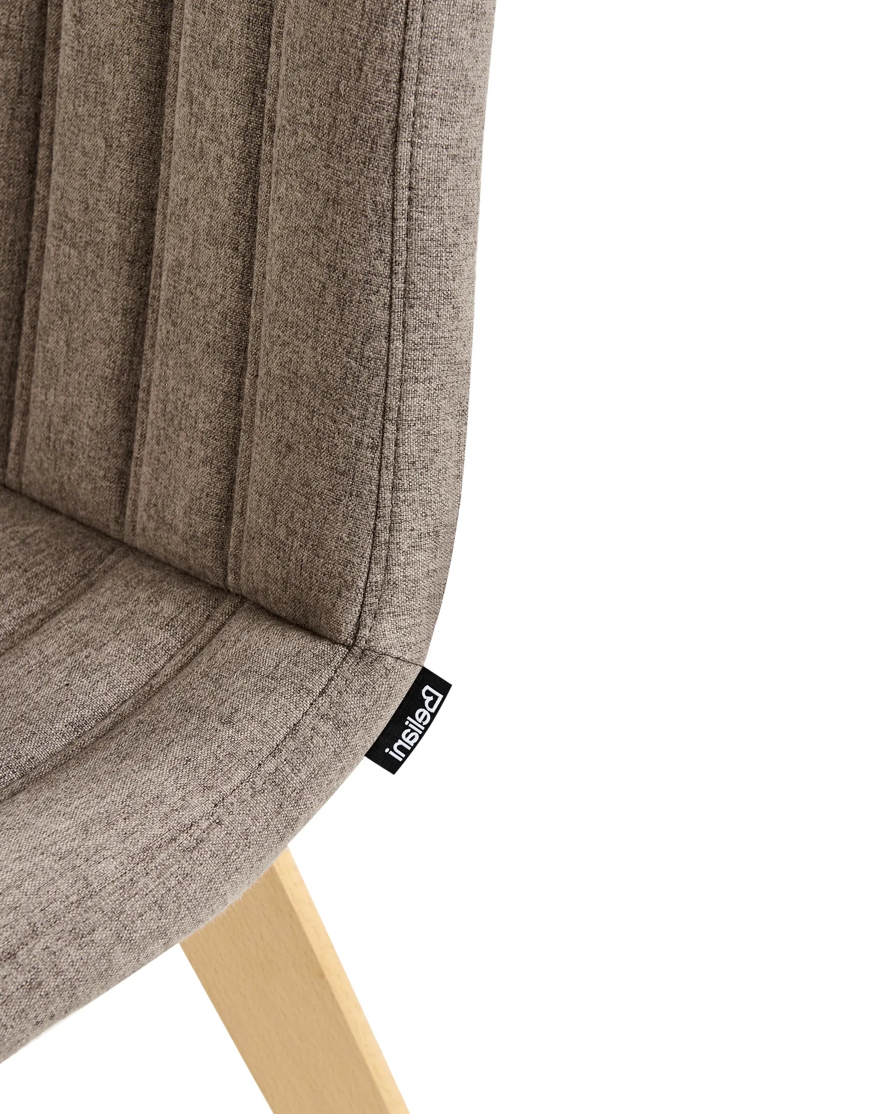 Set of 2 Dining Chairs CALGARY Fabric Brown