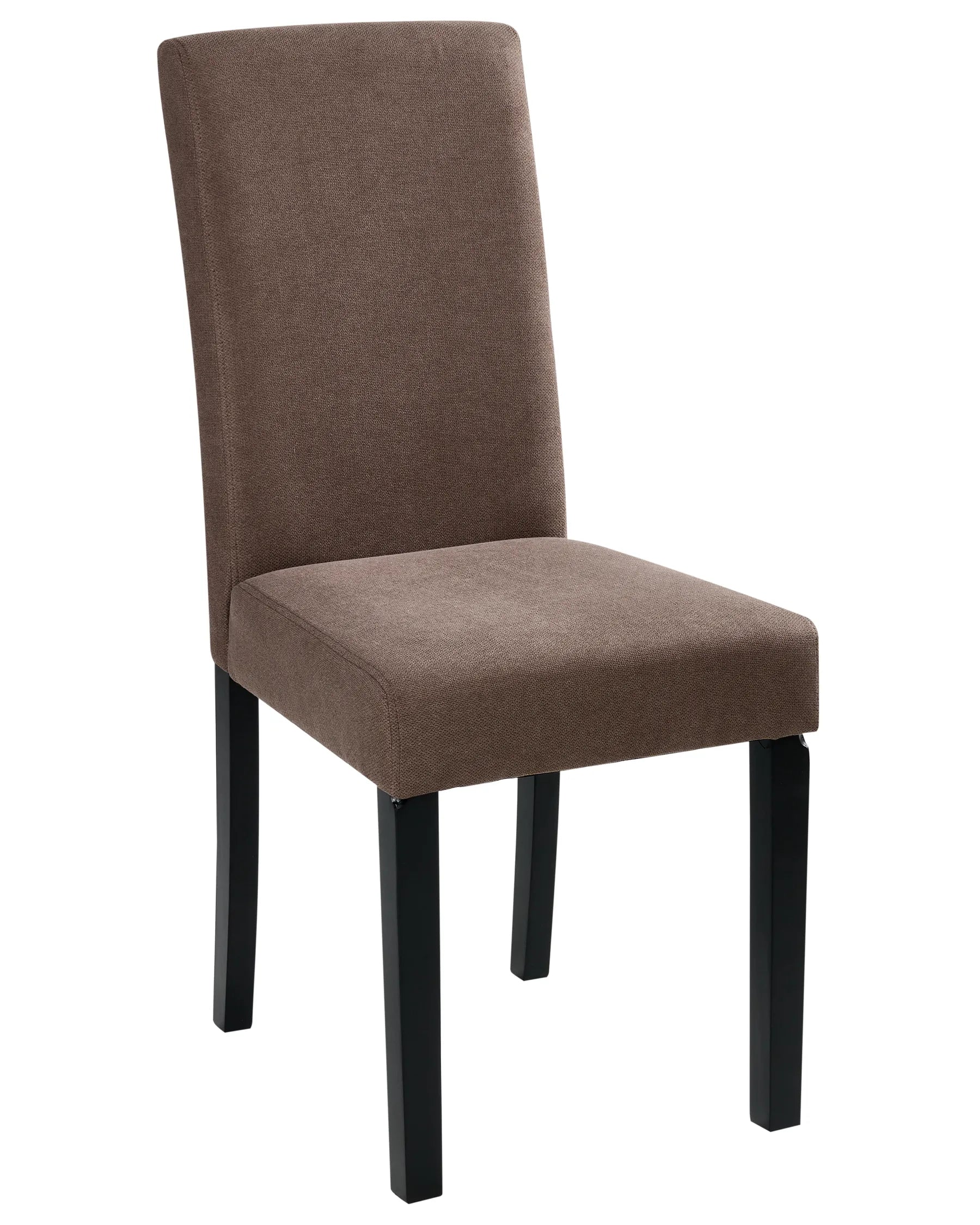 Set of 2 Dining Chairs BROADWAY Fabric Brown
