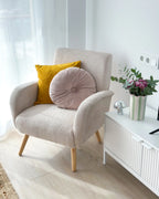 Armchair PLASSEN Fabric Light Beige