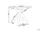 Dining Table YAPP Light Brown 100 cm 100 cm Tempered Glass