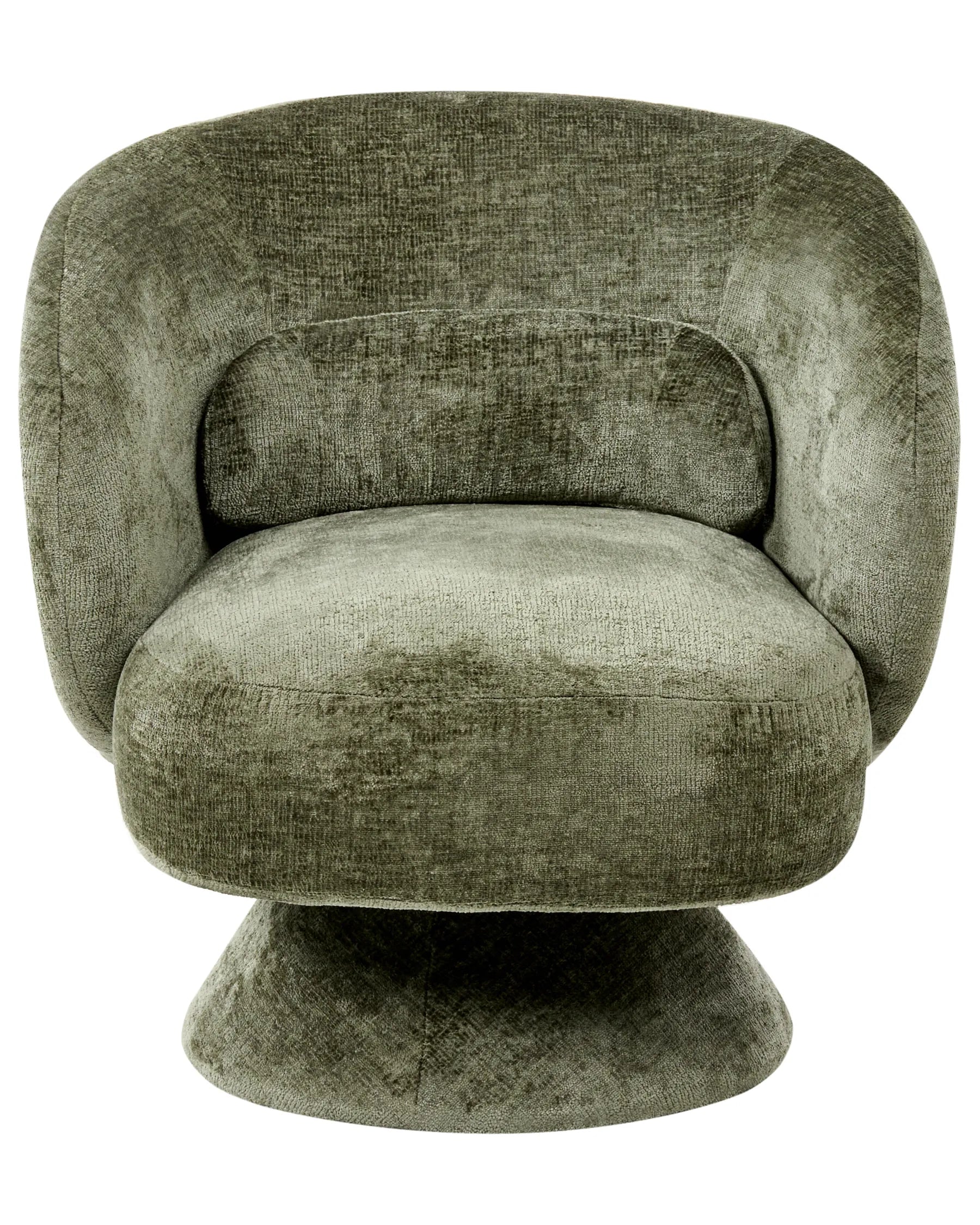 Swivel Armchair LIEKSA Chenille Green