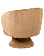 Swivel Armchair LIEKSA Chenille Golden Brown